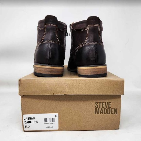 Men\'s 9.5 Steve Madden Jabbar boots in Dark Brown